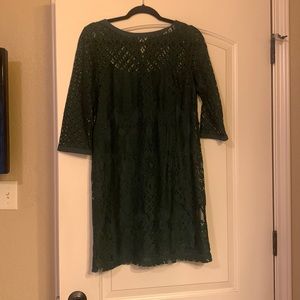 Loft Lace dress with slip in size 4